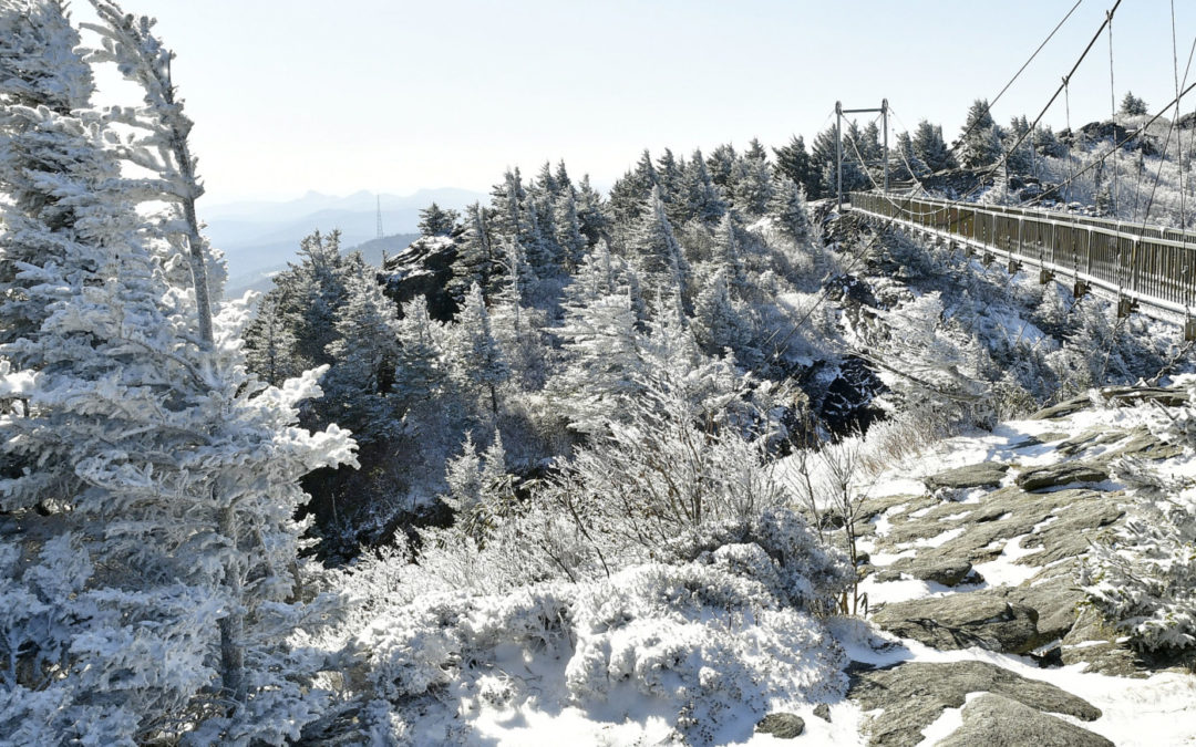 Grandfather Mountain sees frigid, snowy January