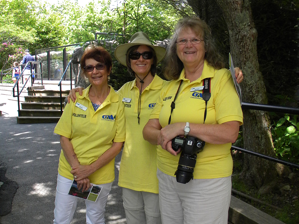 Grandfather Mountain Volunteers Three Grandfather Mountain volunteers posing for a photo