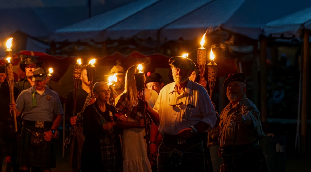 2024 Grandfather Mountain Highland Games Torch Lighting