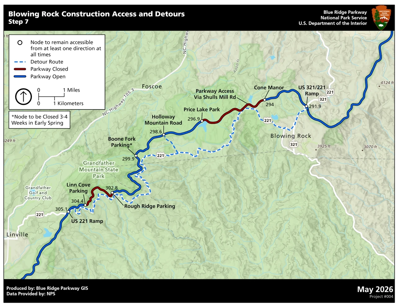 Parkway map